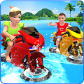 Kids Water Surfing Bike Racing Mod