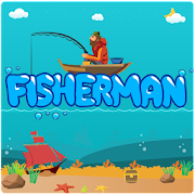 Fishing for children and the underwater world game icon