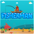 Fishing for children and the underwater world game icon