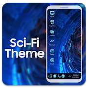 Sci fi theme for computer launcher