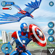 Flying Falcon Robot Hero : Robot Shooting Games Mod