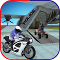 US Police Airplane: Kids Moto Transporter Games icon