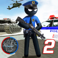 US Police Stickman Vegas Rope Hero City Gangster 2 icon