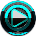 Poweramp skin Black Turquoise icon