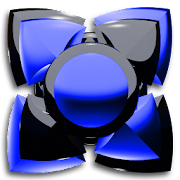 Next Launcher Theme black blue icon