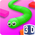 Worm eat colors 3D icon