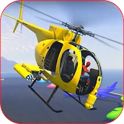 Superheroes Flying Helicopter Racing Mod