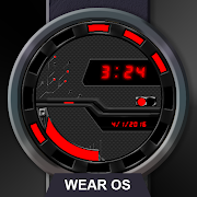 Watch Face: Cyber Black 360 - Wear OS Smartwatch Mod