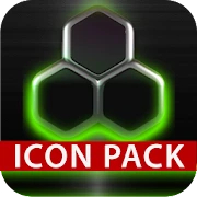 GLOW GREEN icon pack HD 3D Mod
