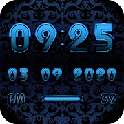 A-BLUE Digital Clock Widget Mod