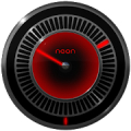 NEON RED Laser Clock Widget icon
