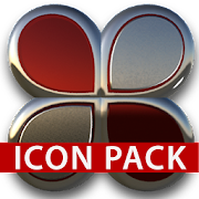 Red silver glas icon pack HD Mod