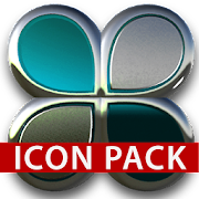 Turquoise silver icon pack HD Mod