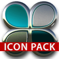 Turquoise silver icon pack HD icon
