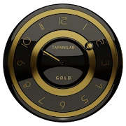 Widget relógio de ouro preto
