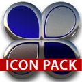 Blue silver glas icon pack HD icon