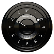Black clock widget icon