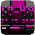 Digi Clock Black Pink widget icon