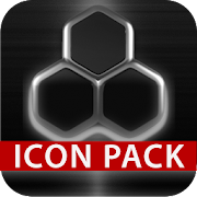 GLOW SILVER icon pack HD 3D Mod