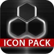 GLOW SILVER icon pack HD 3D Mod