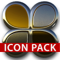 Gold silver glas icon pack 3D icon