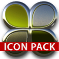 Lime silver glas icon pack 3D Mod