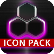 GLOW PINK icon pack HD 3D Mod