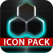 GLOW Turquoise icon pack HD 3D Mod