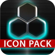 GLOW Turquoise icon pack HD 3D Mod
