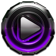 Poweramp skin Purple Glow