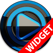 Poweramp widget BLACK BLUE Mod