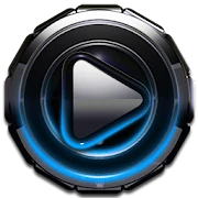Poweramp skin Light Blue Glow Mod