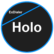 ExDialer Theme Flat Holo Blue Mod
