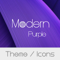 Modern Purple Theme + Icons Mod