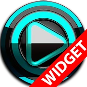 Poweramp widget BLACK Turquois Mod
