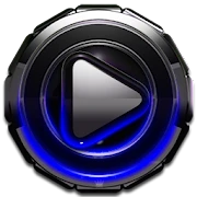 Poweramp skin Blue Glow