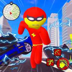 Flash Speed Stickman Rope Hero Mod