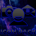 ICON PACK DARK SPACE BLUE‏ Mod