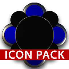 INDIGO HD Icon Pack blue black Mod