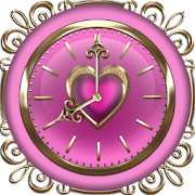 Pink Love Clock Widget Collect Mod