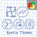 Lembar notebook | Xperia™ Tema + ikon Mod