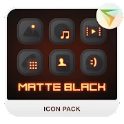 MATTE BLACK Icon Pack Mod
