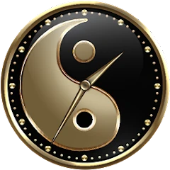 Yin and Yang Clock Widget Mod