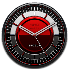 SHOGUN red Designer Clock Widg Mod
