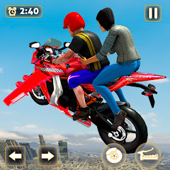 Flying Motorbike Taxi Driving icon