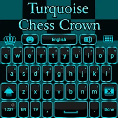 Turquoise Crown Keyboard theme Mod