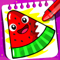 Fruits Coloring book & Food Drawing book Kids Free Mod