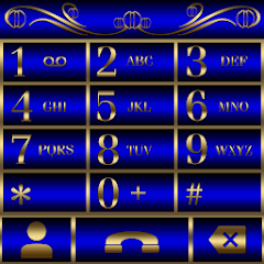 Abctract Blue Dialer theme Mod