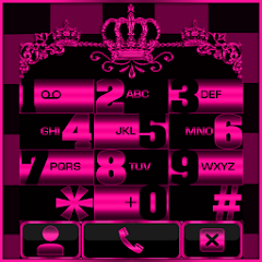 Pink Chess Crown Dialer theme Mod