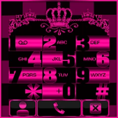 Pink Chess Crown Dialer theme